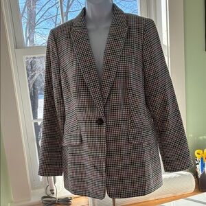 Multicolor Plaid Blazer